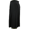 6-Pleat Stitched-Down Black Pleated Skirt