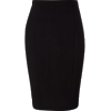 Adjustable Pencil Straight Crepe Skirt with Full Panels
