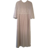 Net Dress with Poly Underlay, Lace Top and Balloon Sleeves